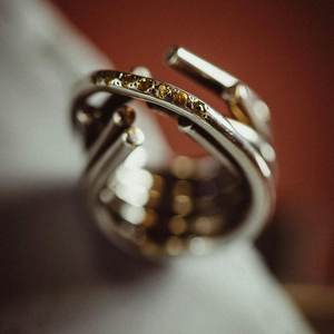 chaotic infinity ring silver yellow sapphires innan jewellery berlin