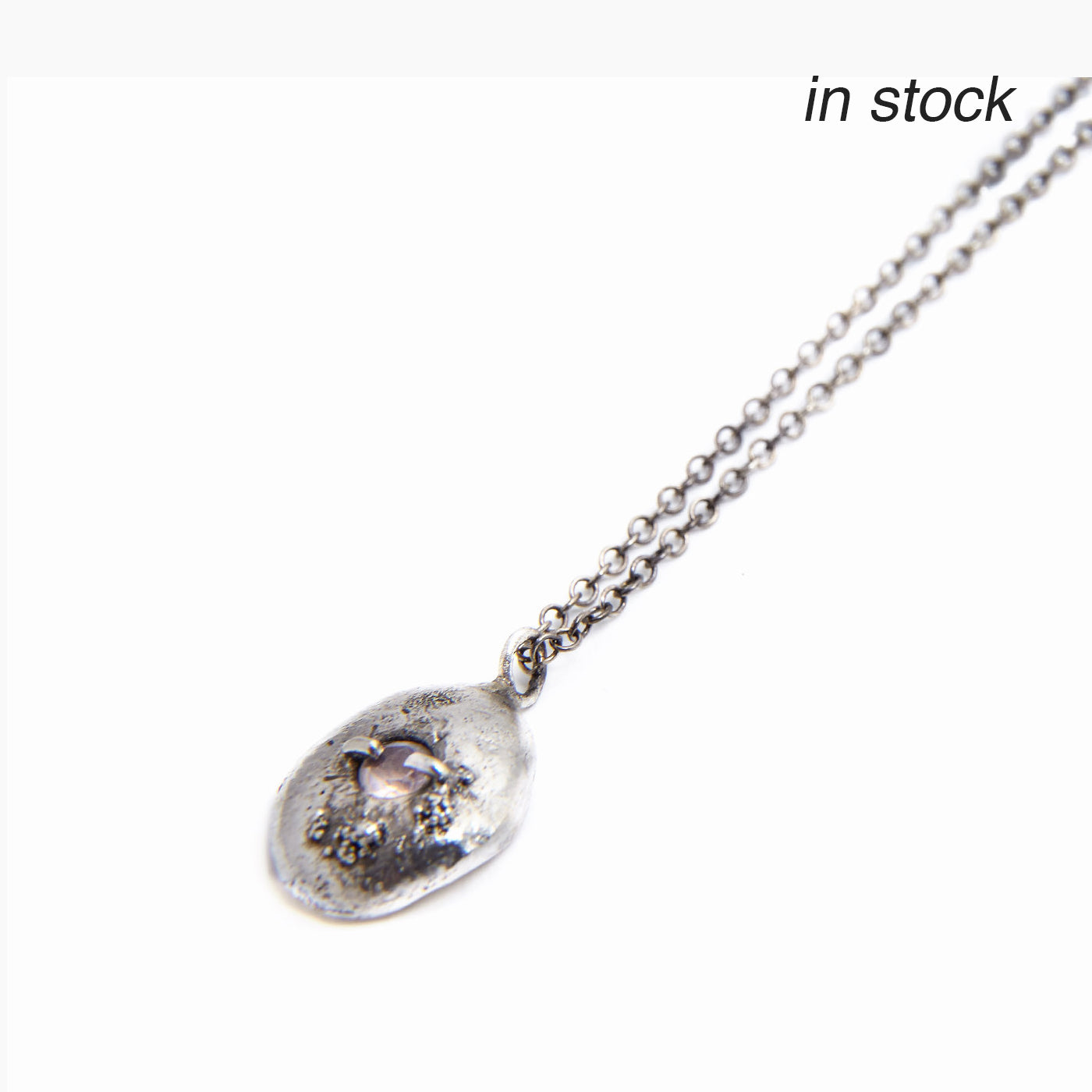pendant aerolite silver rose quartz product view innan jewellery in stock