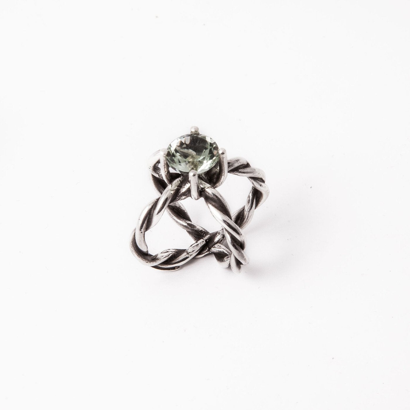 ring royal universe green silver prasiolite product view innan jewellery