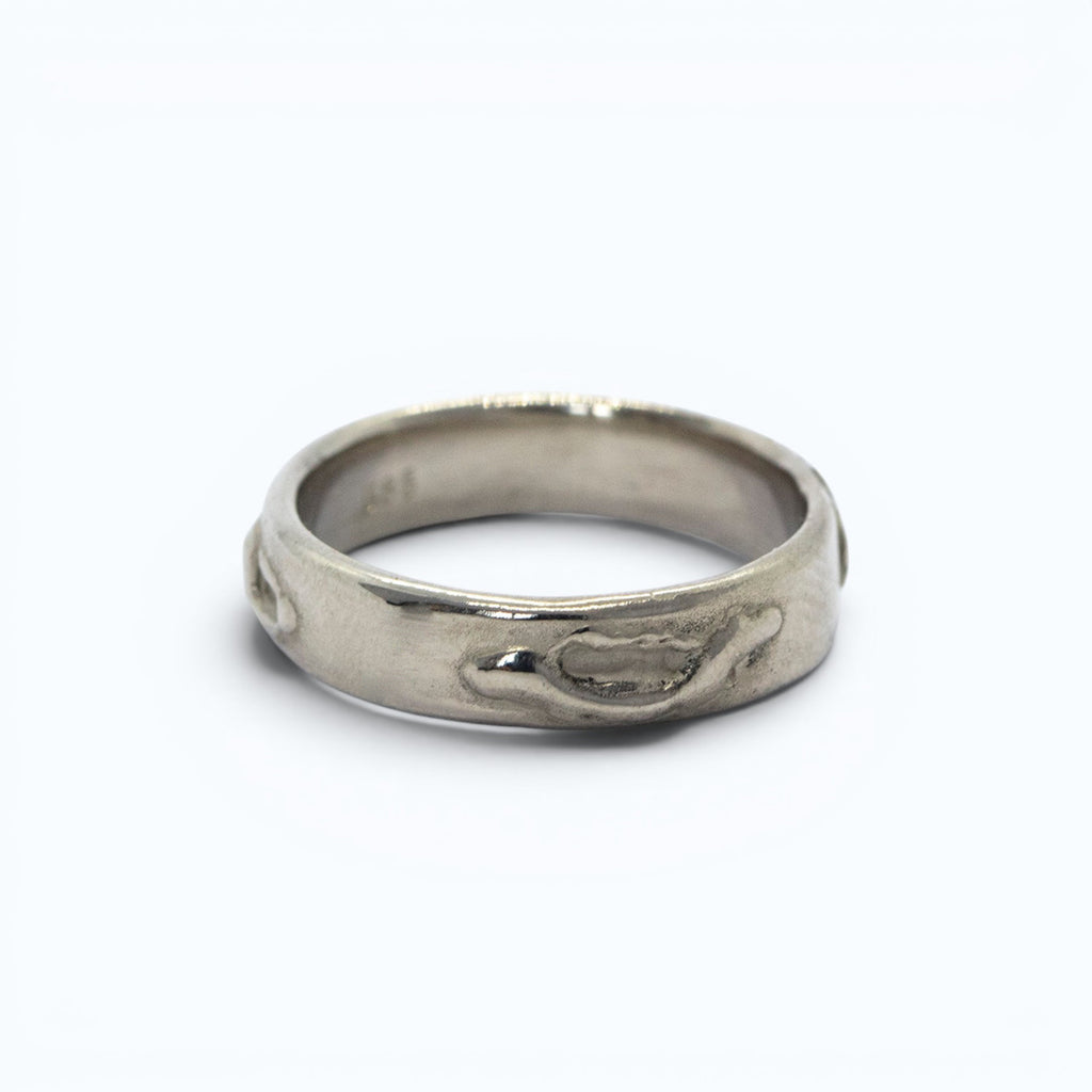 asteriae wedding ring for him in white gold, product image, INNAN Jewellery Berlin