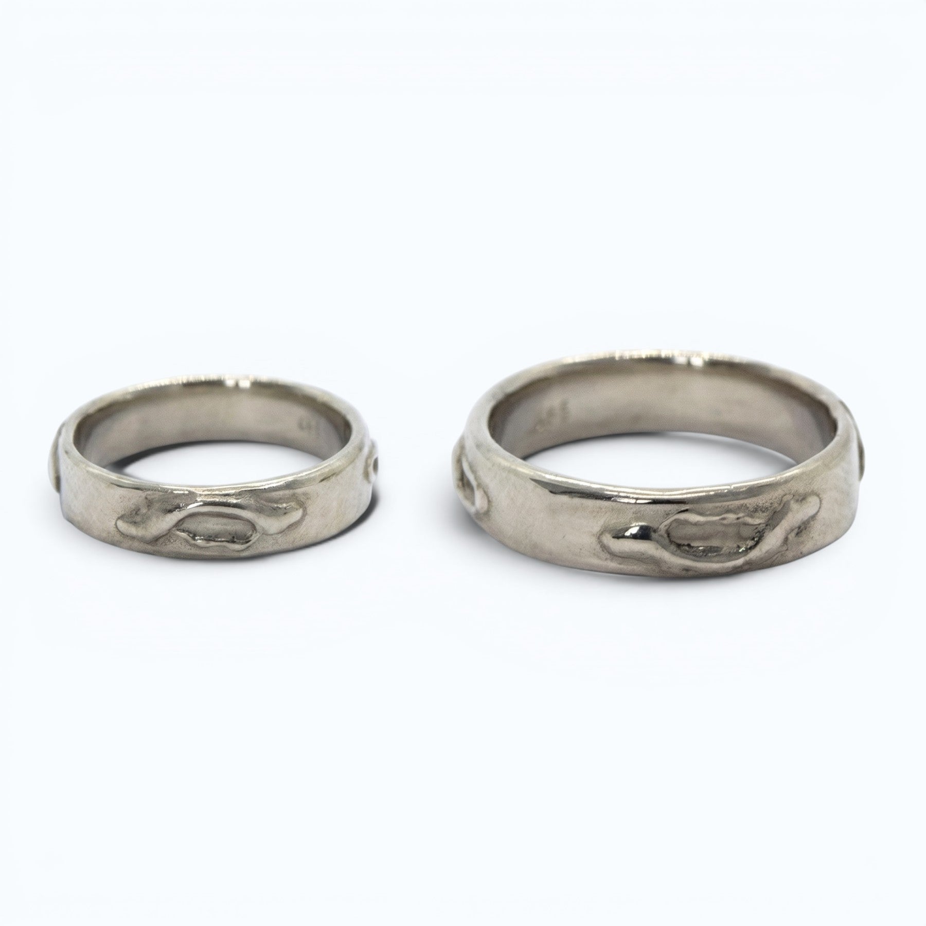 asteriae hers and his wedding bands in white gold, product image, INNAN Jewellery Berlin