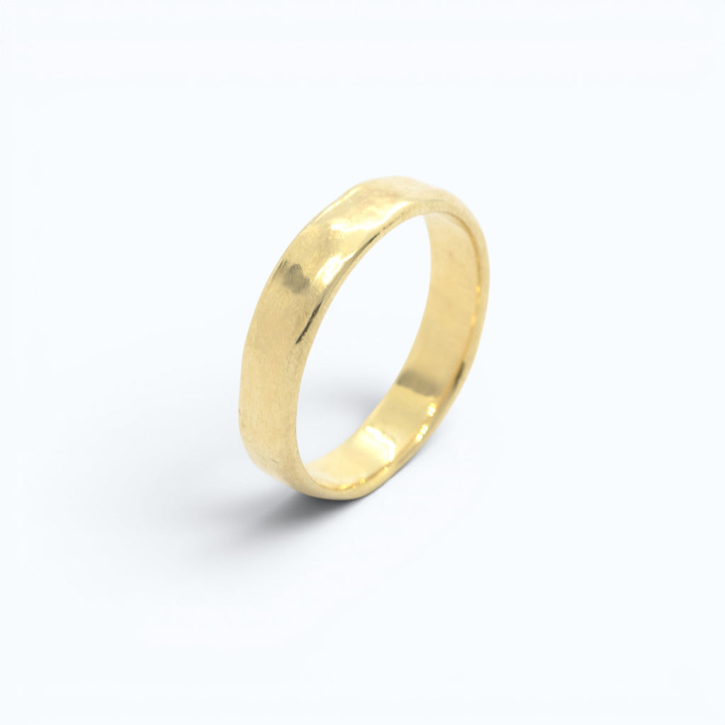 calliope wedding ring for him in yellow gold, product image side view, INNAN Jewellery Berlin