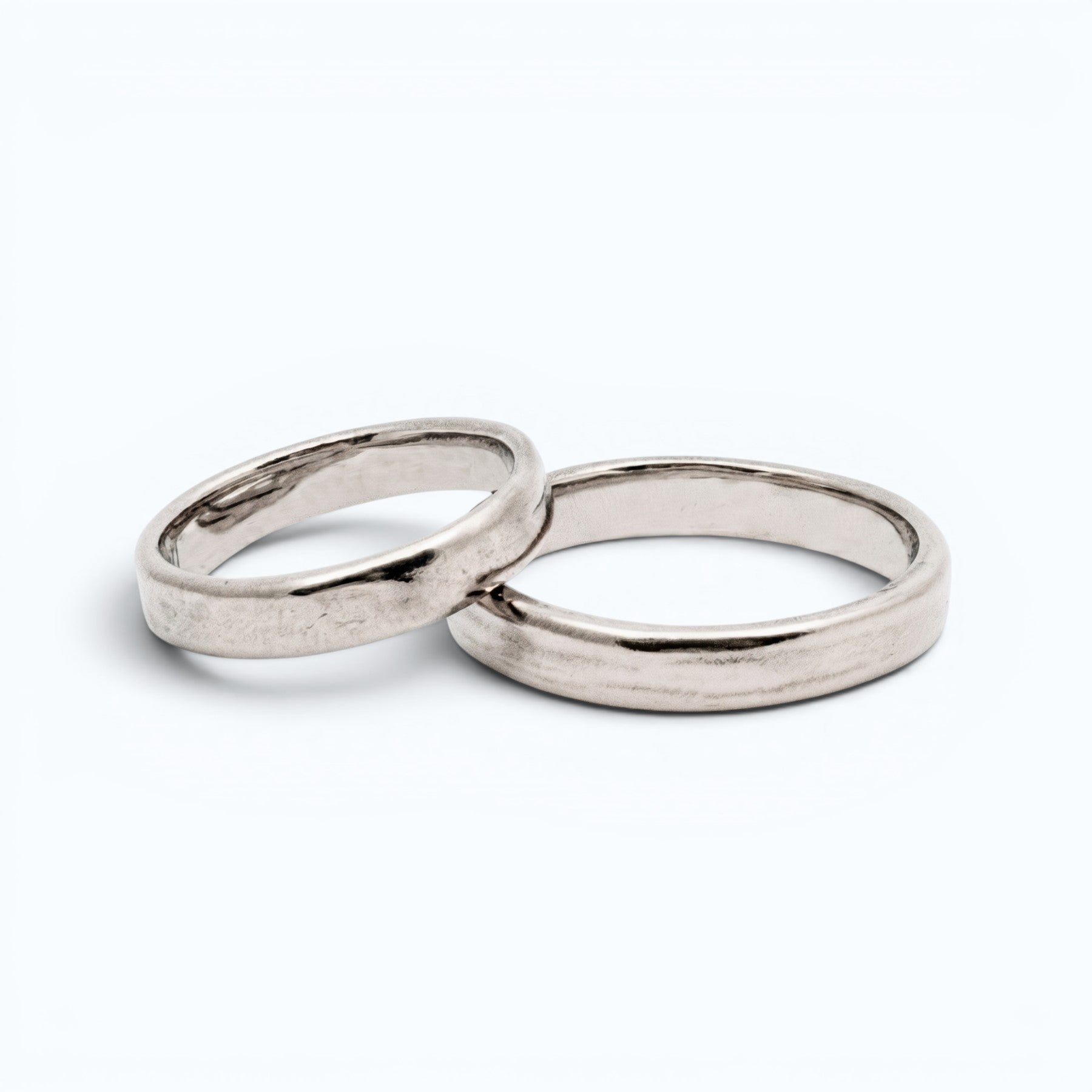 calliope hers and his wedding bands in white gold, product image, INNAN Jewellery Berlin