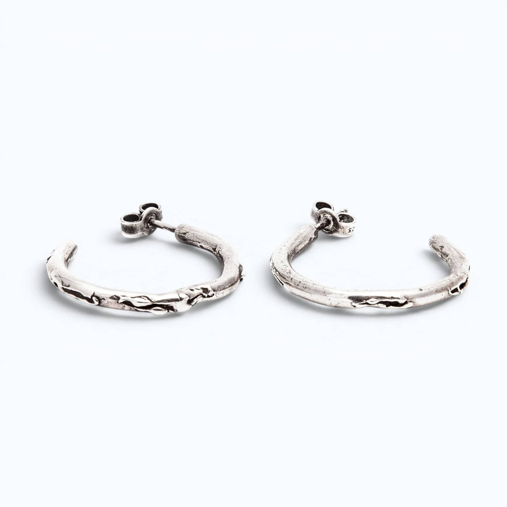 cenote hoop earrings in silver, product image, INNAN Jewellery Berlin