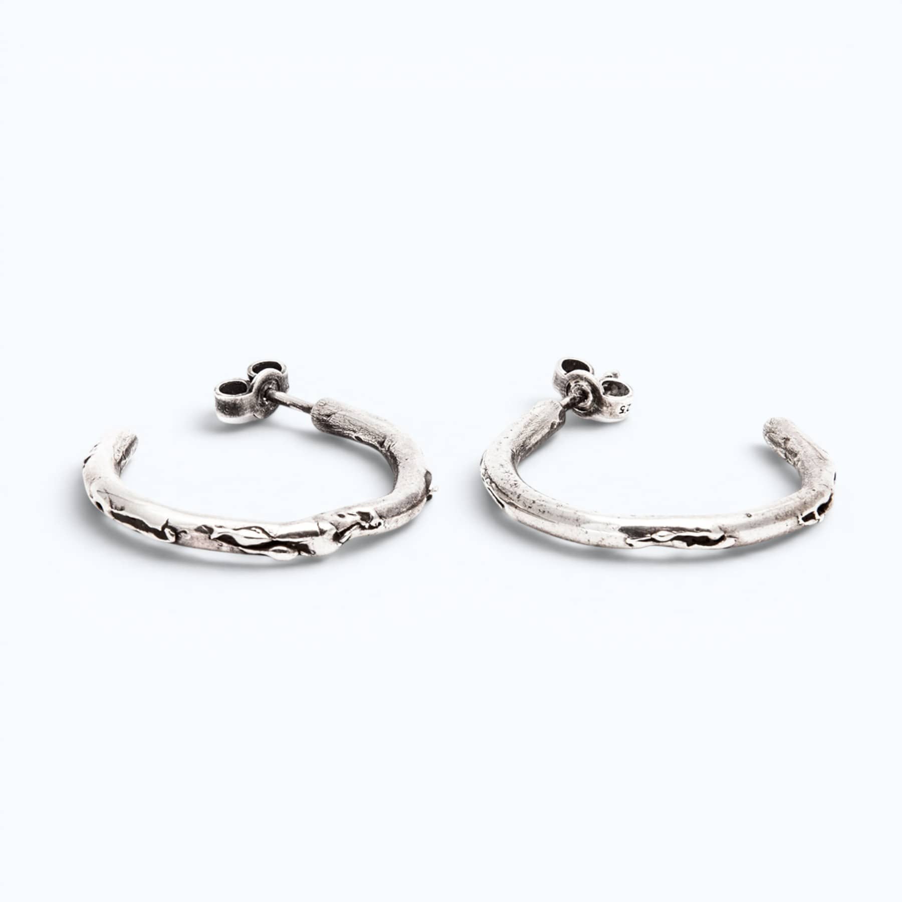cenote hoop earrings in silver, product image, INNAN Jewellery Berlin