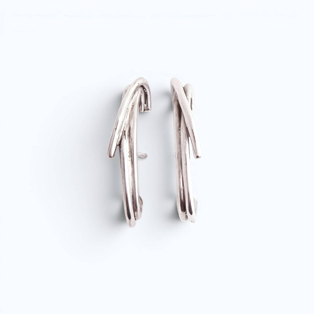 drift earrings in silver, product image, INNAN Jewellery Berlin
