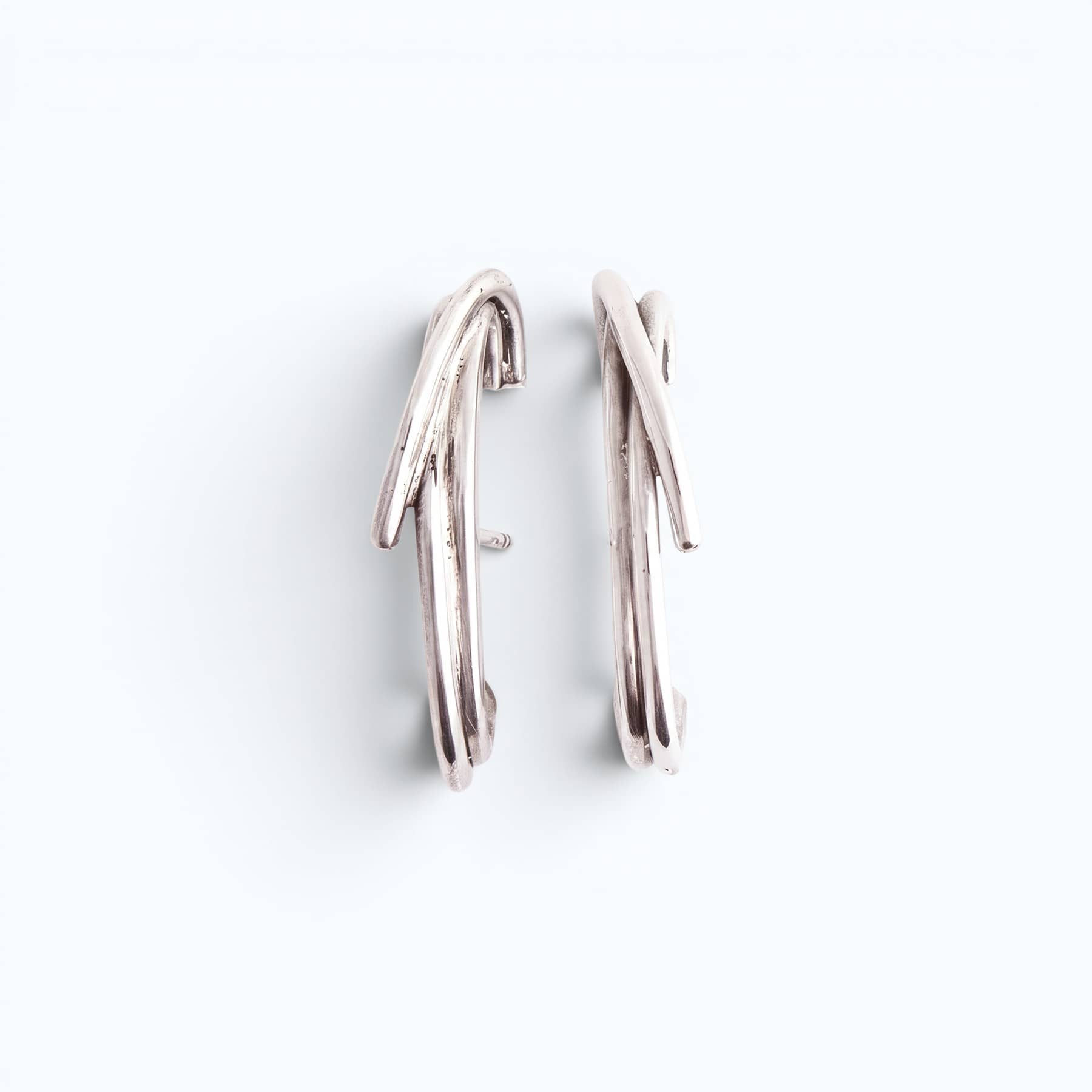 drift earrings in silver, product image, INNAN Jewellery Berlin
