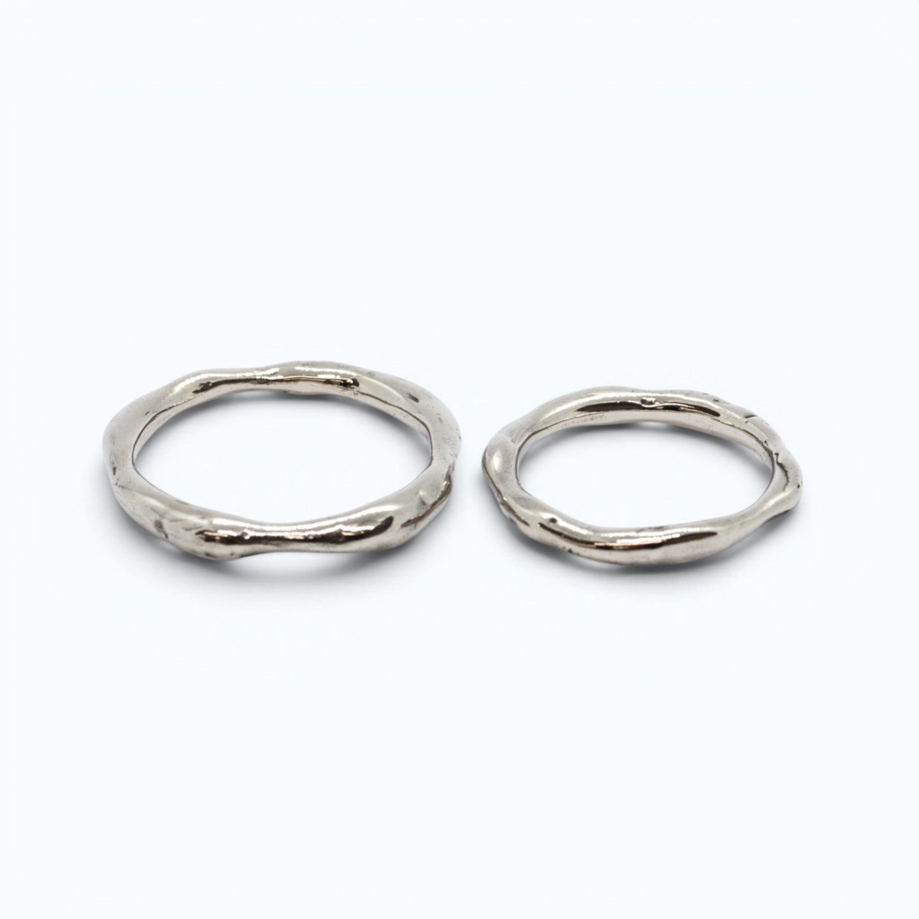 erato  X hers and his wedding bands in white gold, product image, INNAN Jewellery Berlin