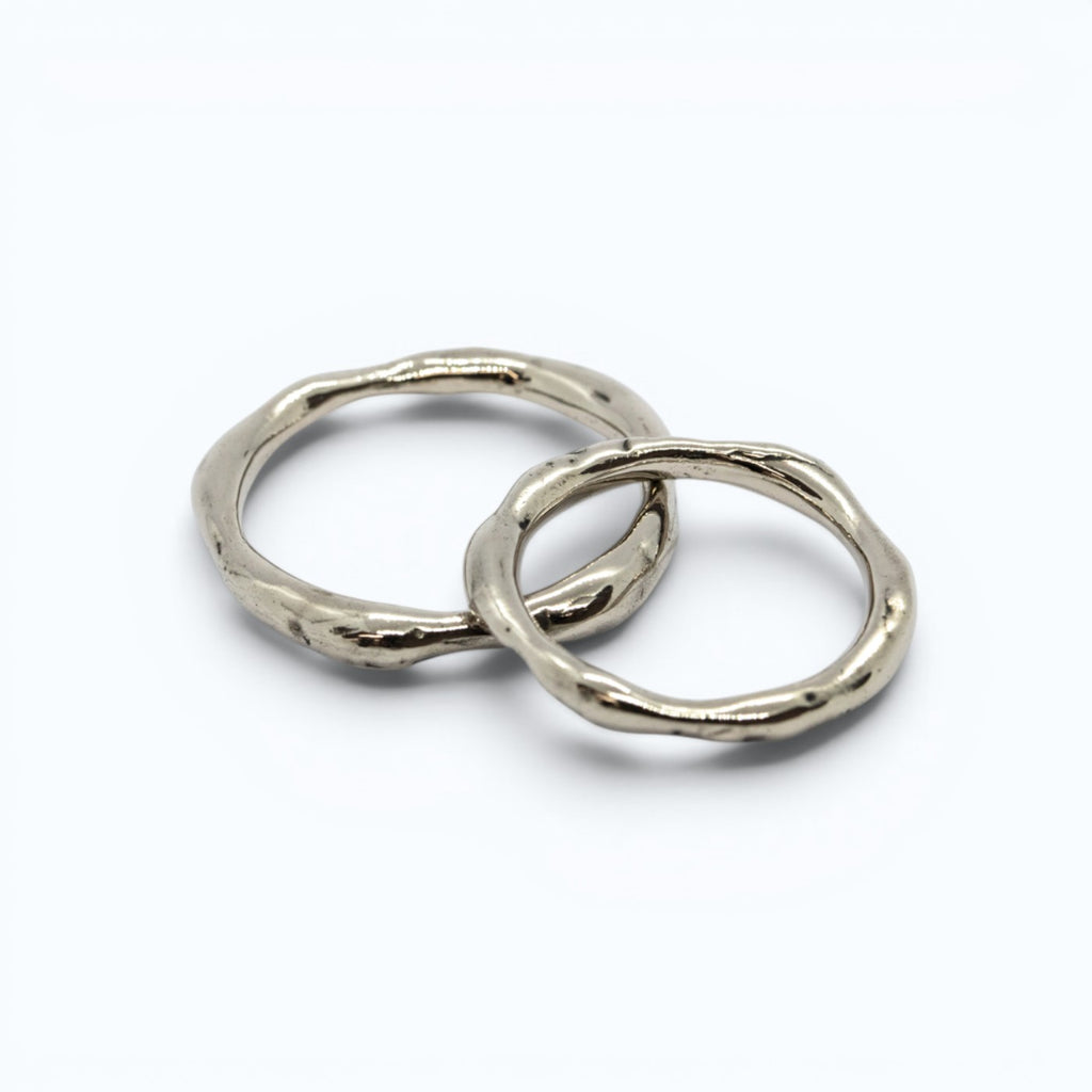 erato  X hers and his wedding bands in white gold, product image, INNAN Jewellery Berlin