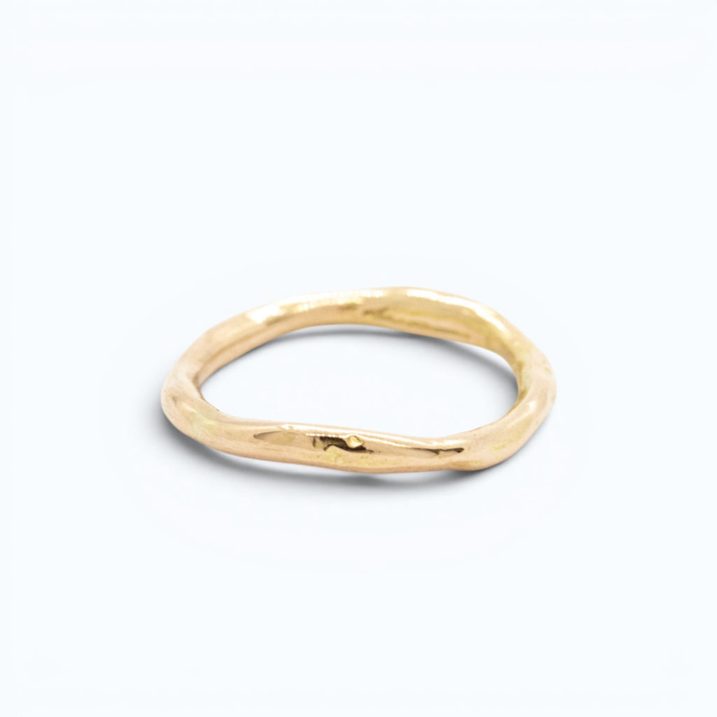 erato wedding ring for her in rose gold, product image front view, INNAN Jewellery Berlin