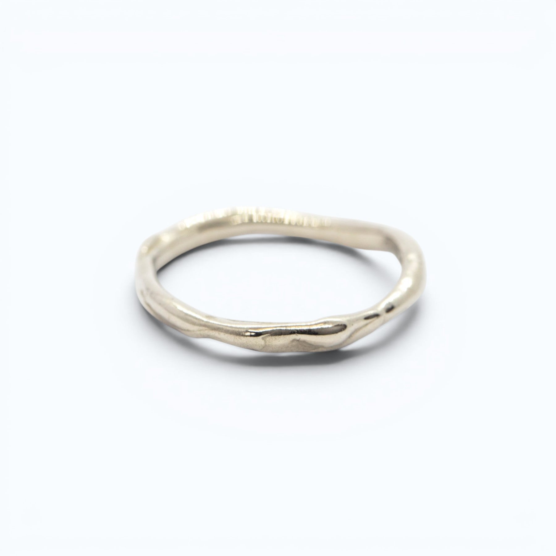 erato wedding ring for her in white gold, product image front view, INNAN Jewellery Berlin