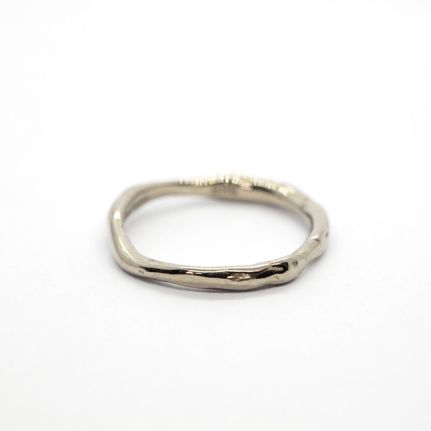 Erato | Wedding Ring for Him in White Gold
