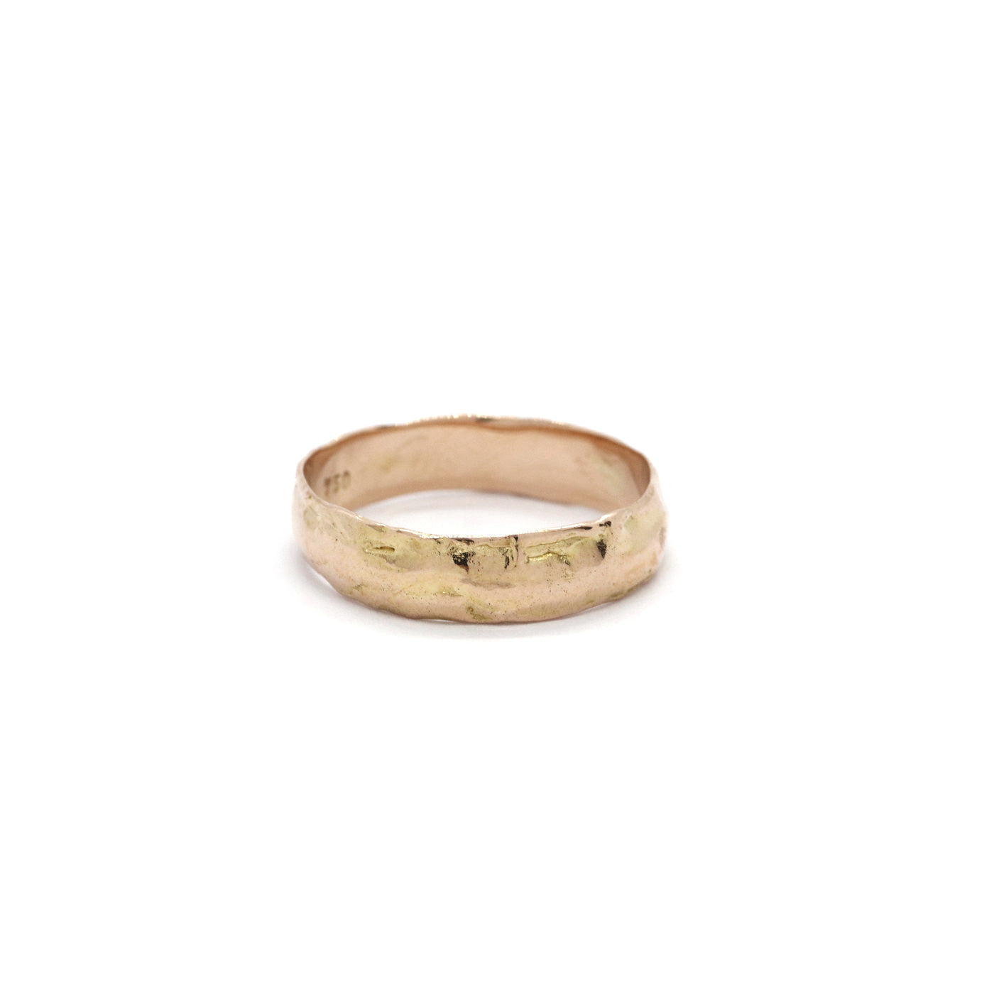 Ring VerveX Wedding Band for Him 14ct or 18ct rose gold product view innan jewellery independent atelier berlin