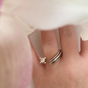 Ring Vortex silver champagne diamond innan jewellery independent atelier berlin