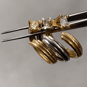 Rings Vortex gold silver diamonds innan jewellery independent atelier berlin