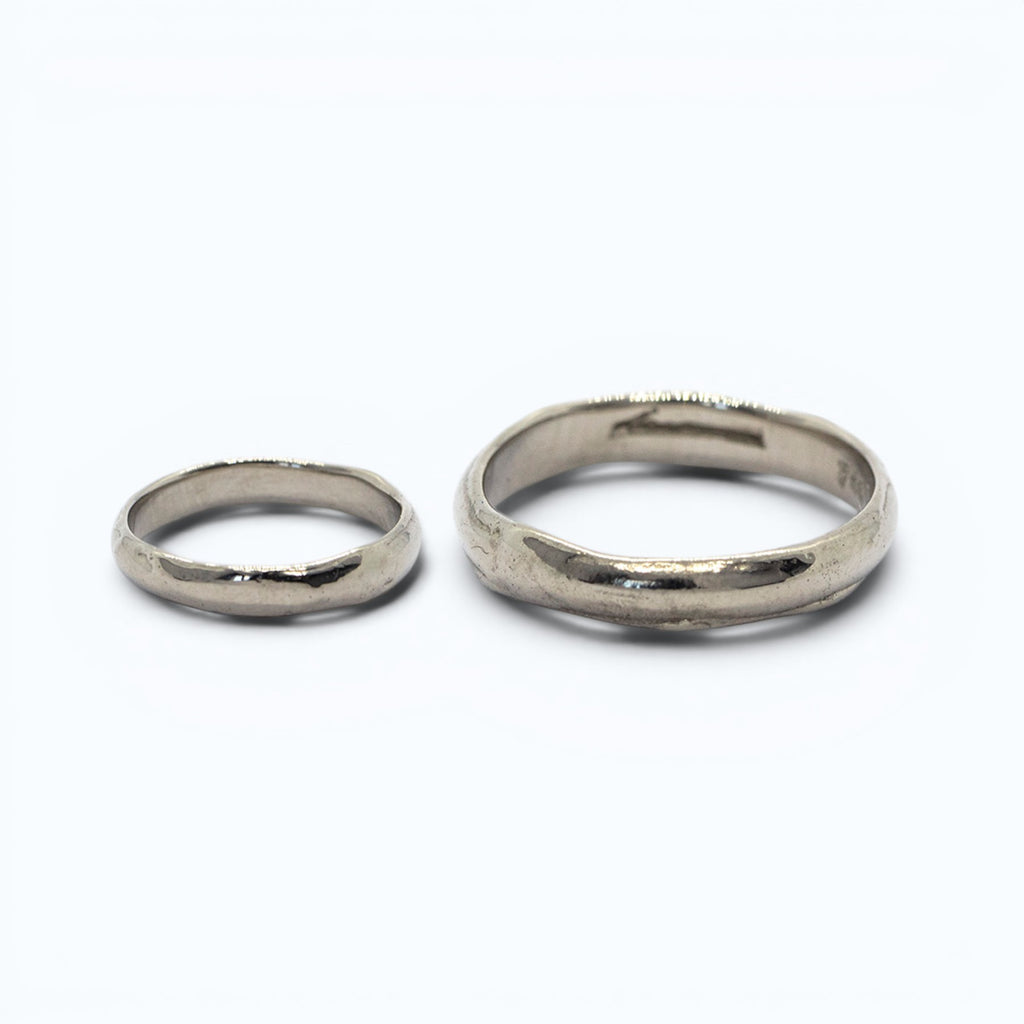 verve hers and his wedding bands in white gold, product image, INNAN Jewellery Berlin
