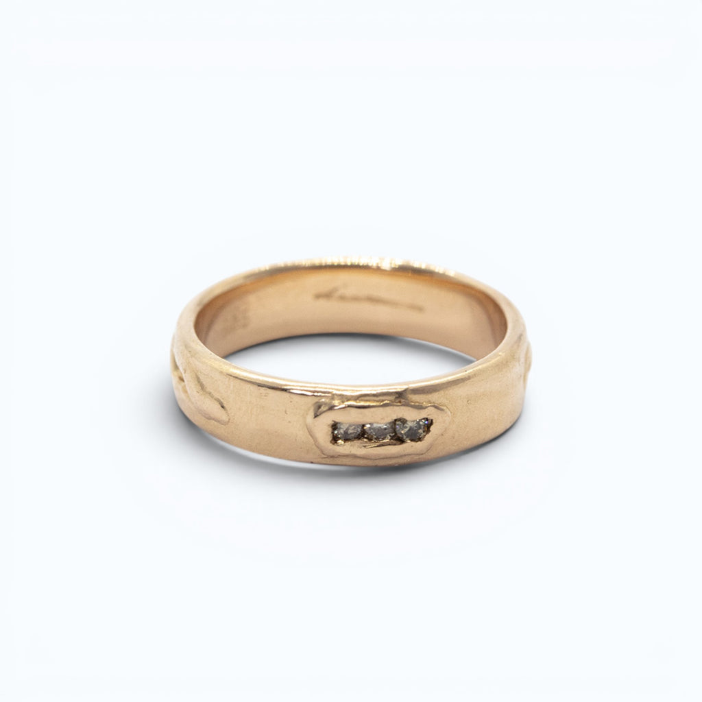 asteriae wedding ring for her in rose gold with champagne diamonds, product image, INNAN Jewellery Berlin