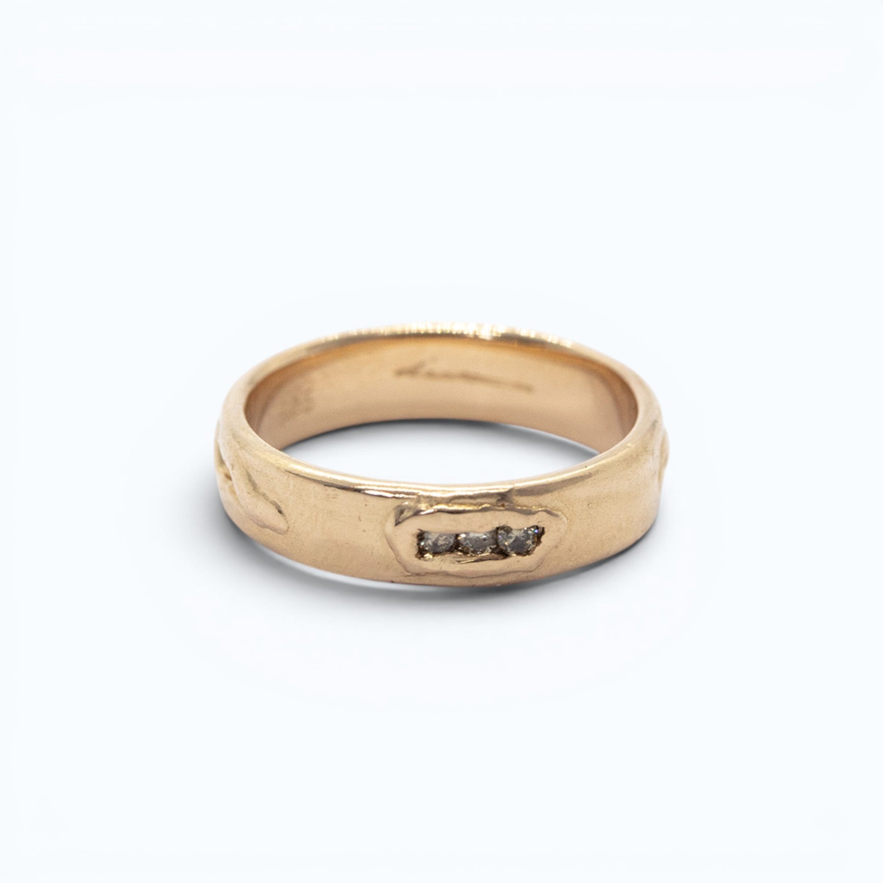 asteriae wedding ring for her in rose gold with champagne diamonds, product image, INNAN Jewellery Berlin
