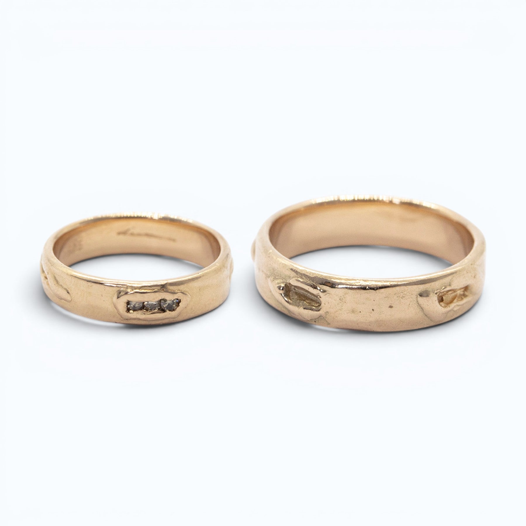 asteriae wedding ring for her in rose gold with champagne diamonds, product image, INNAN Jewellery Berlin