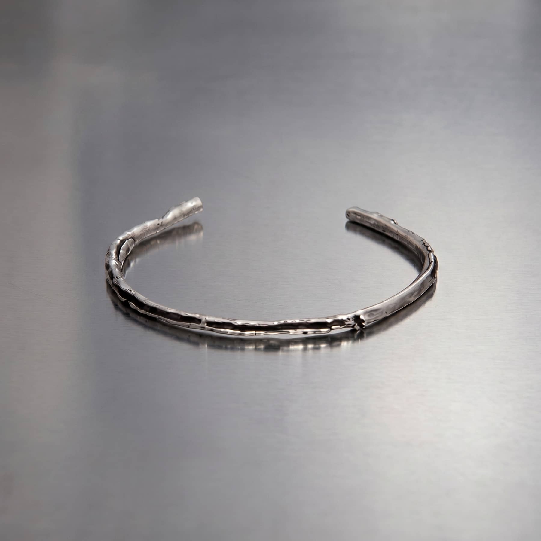cenote  bracelet in silver, product image front view, INNAN Jewellery Berlin