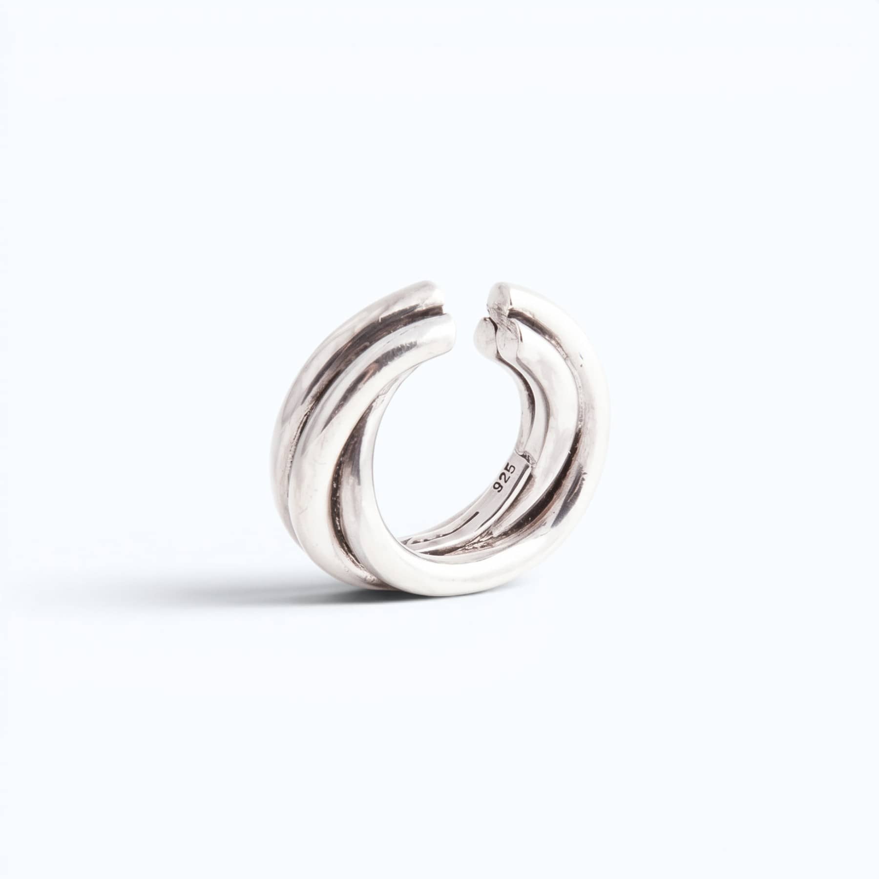 silver flow ear cuff, product image, INNAN Jewellery Berlin