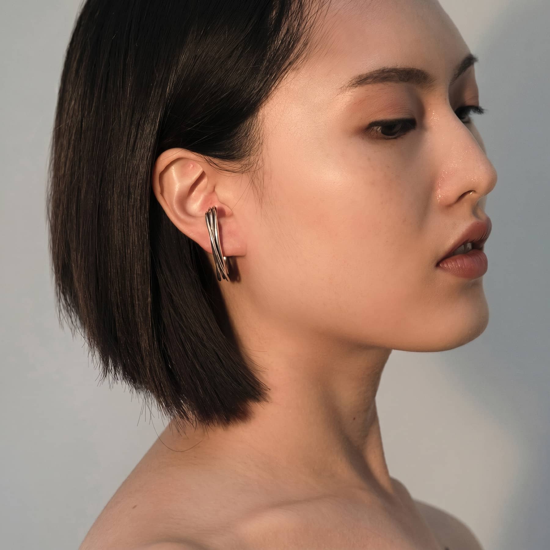 linn earrings in silver, product image, INNAN Jewellery Berlin