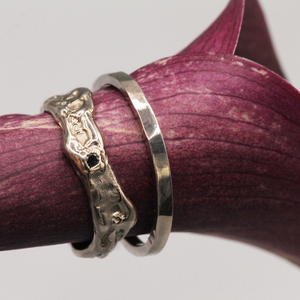 wedding rings white gold black diamond innan jewellery berlin