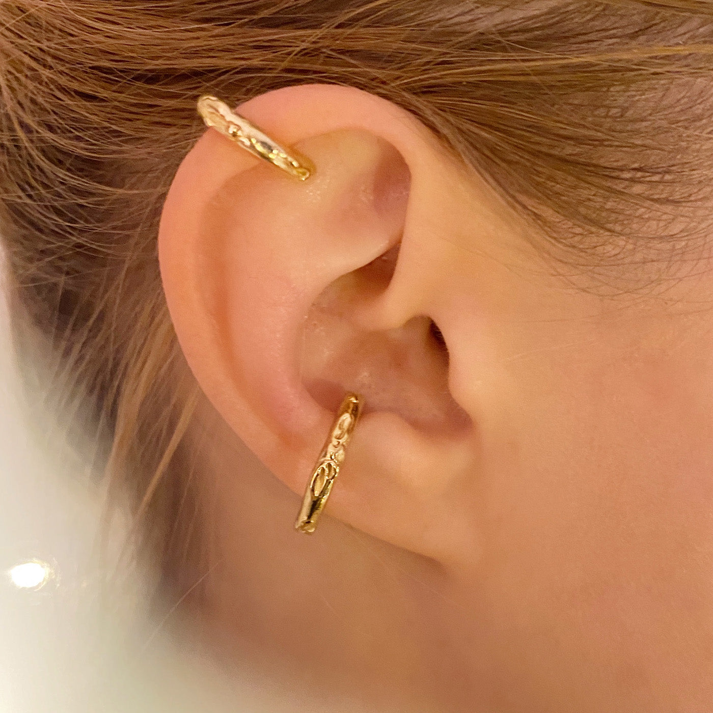 ear cuff cenote gold silver 18ct gold plated product view innan jewellery independent atelier berlin in stock