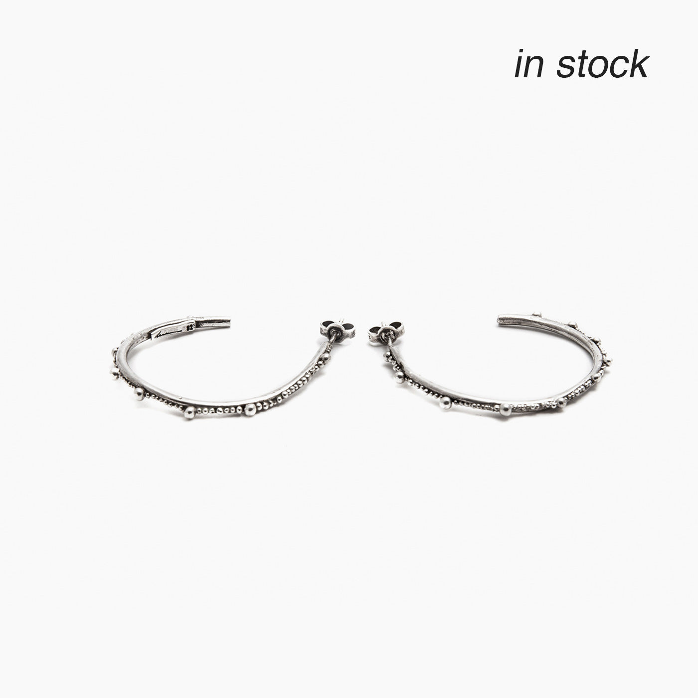 earring cenote maxi pearl hoop silver product view innan jewellery