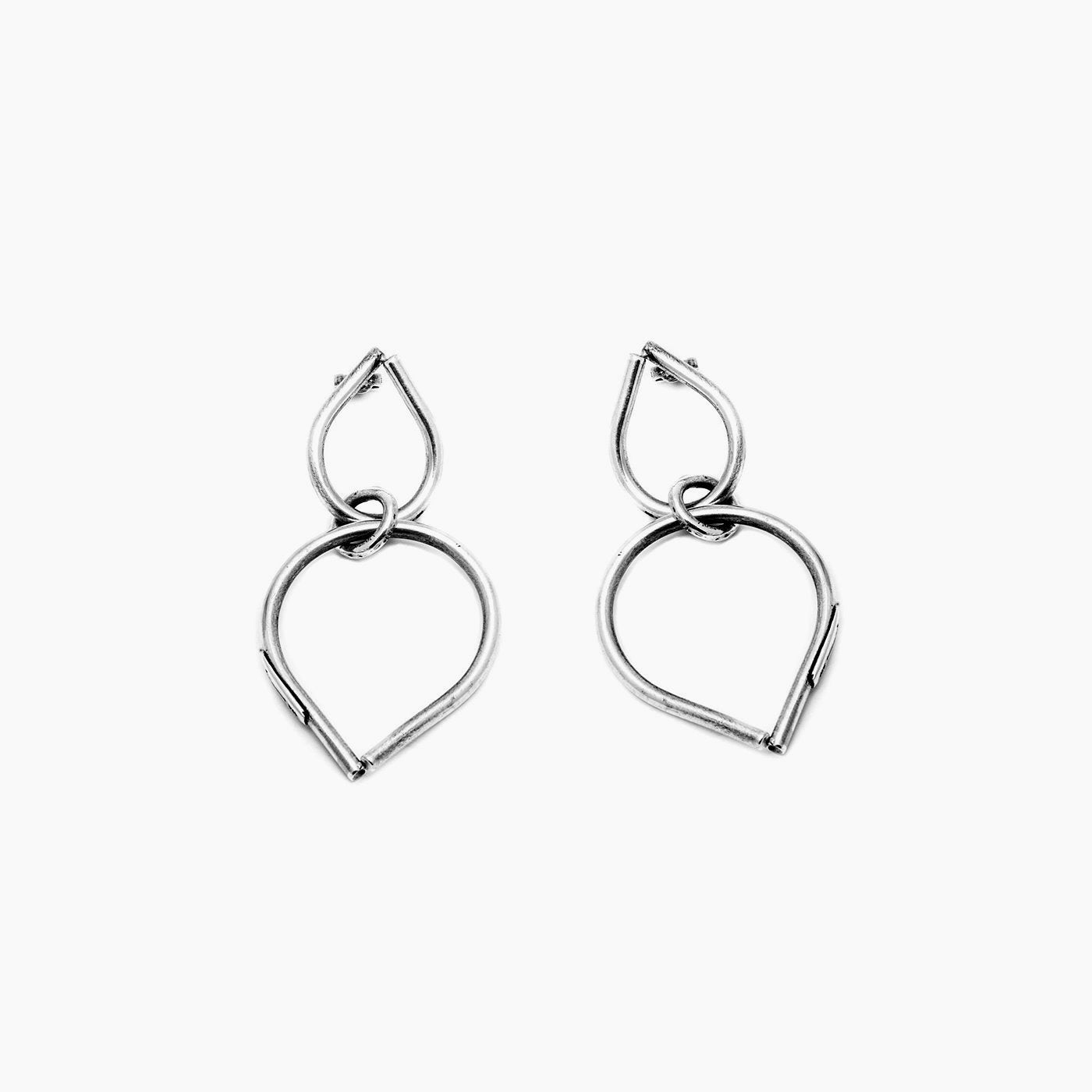 earrings chaotic bond silver product view innan jewellery