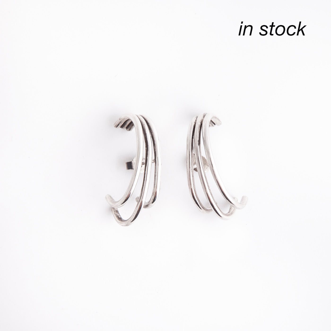 earrings trio silver product view innan jewellery in stock