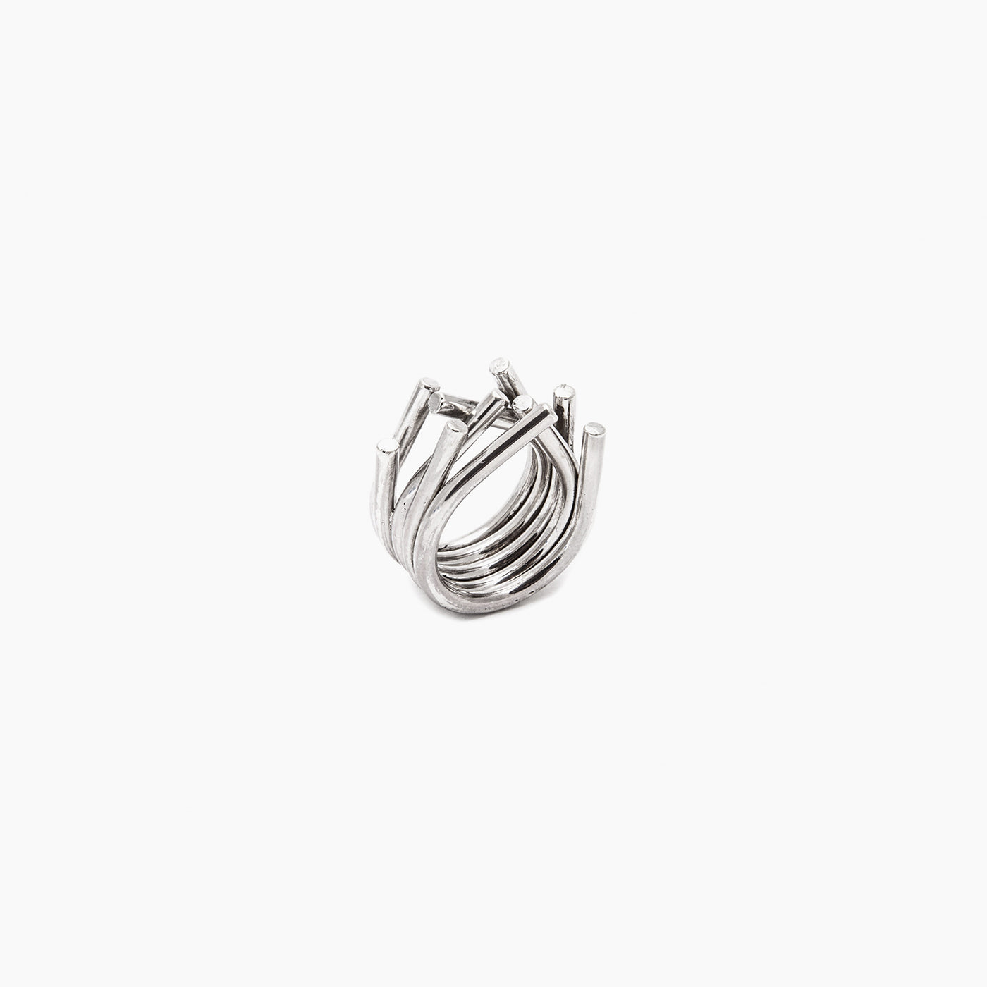 innan jewellery sterling silver chaotic ring