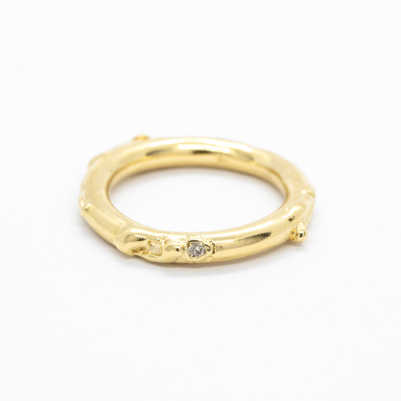 ring antre gold with champagne diamonds handmade in berlin