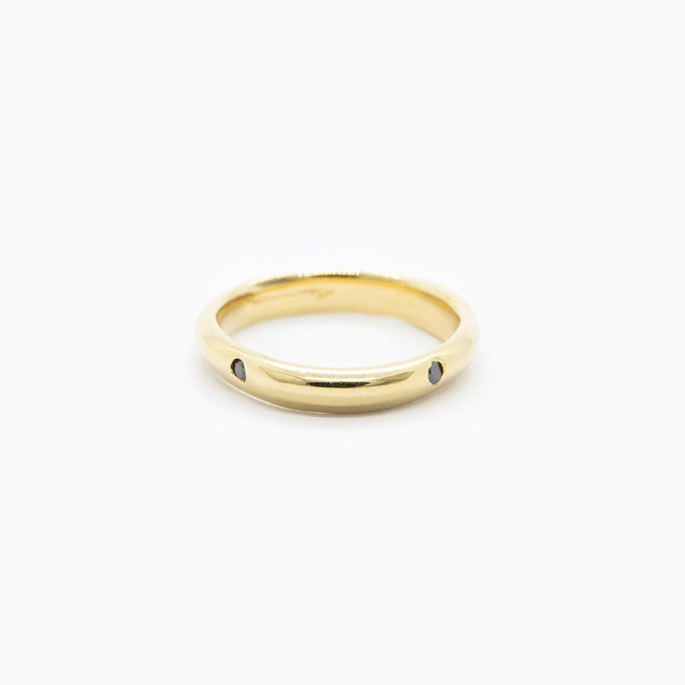 wedding ring esme 18ctgold 4 black diamonds product view innan jewellery berlin