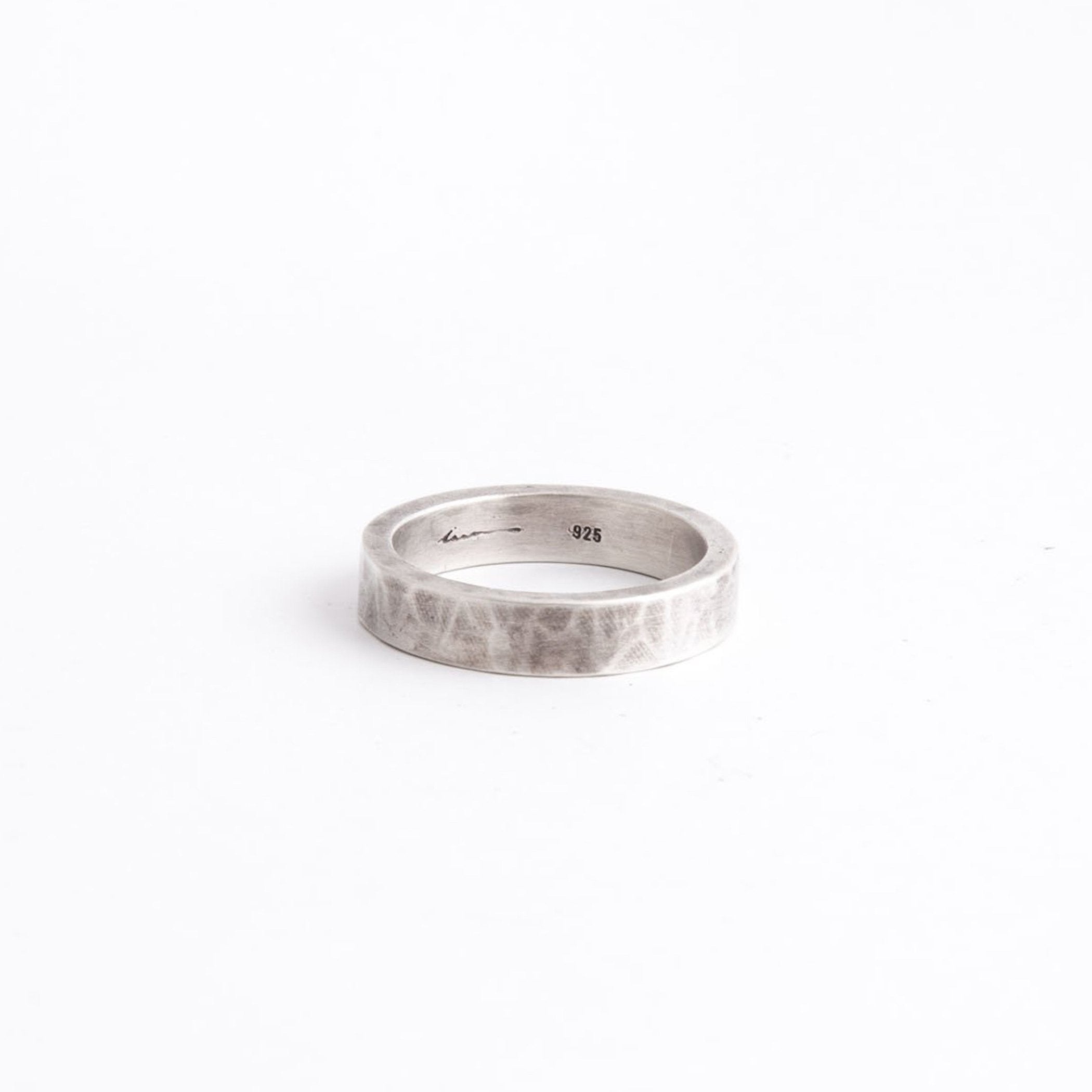 wedding ring oshun silver matte hammered product view innan jewellery
